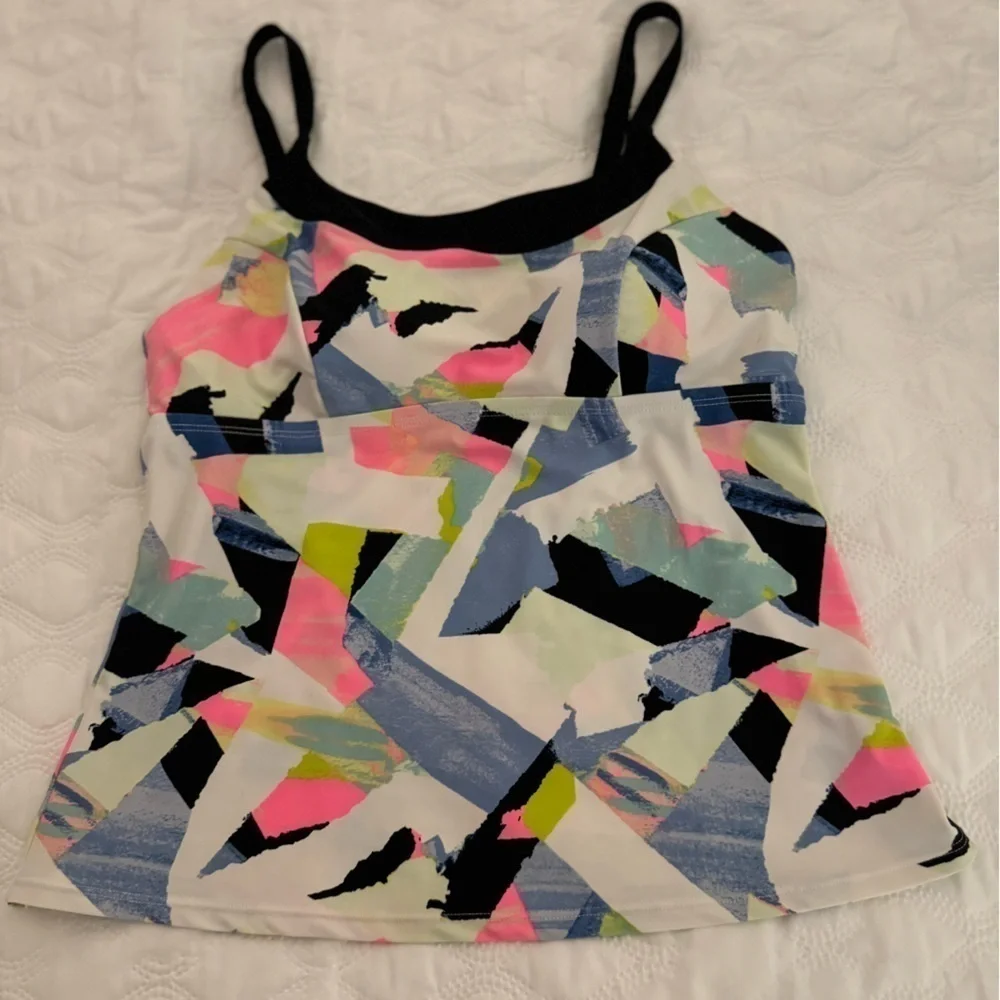 Zelos Geometric shapes Tankini Top M